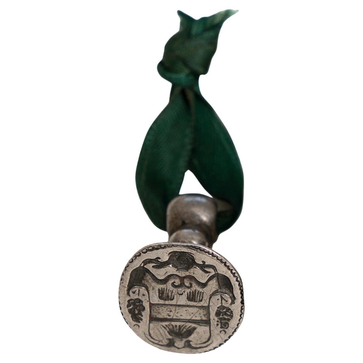 Siegel-Silber-Wappenmantel 17 Jahrhundert im Angebot