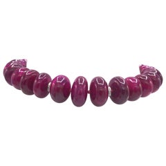 Seaman Scheeps 14 Karat Yellow Gold Ruby Beaded Necklace