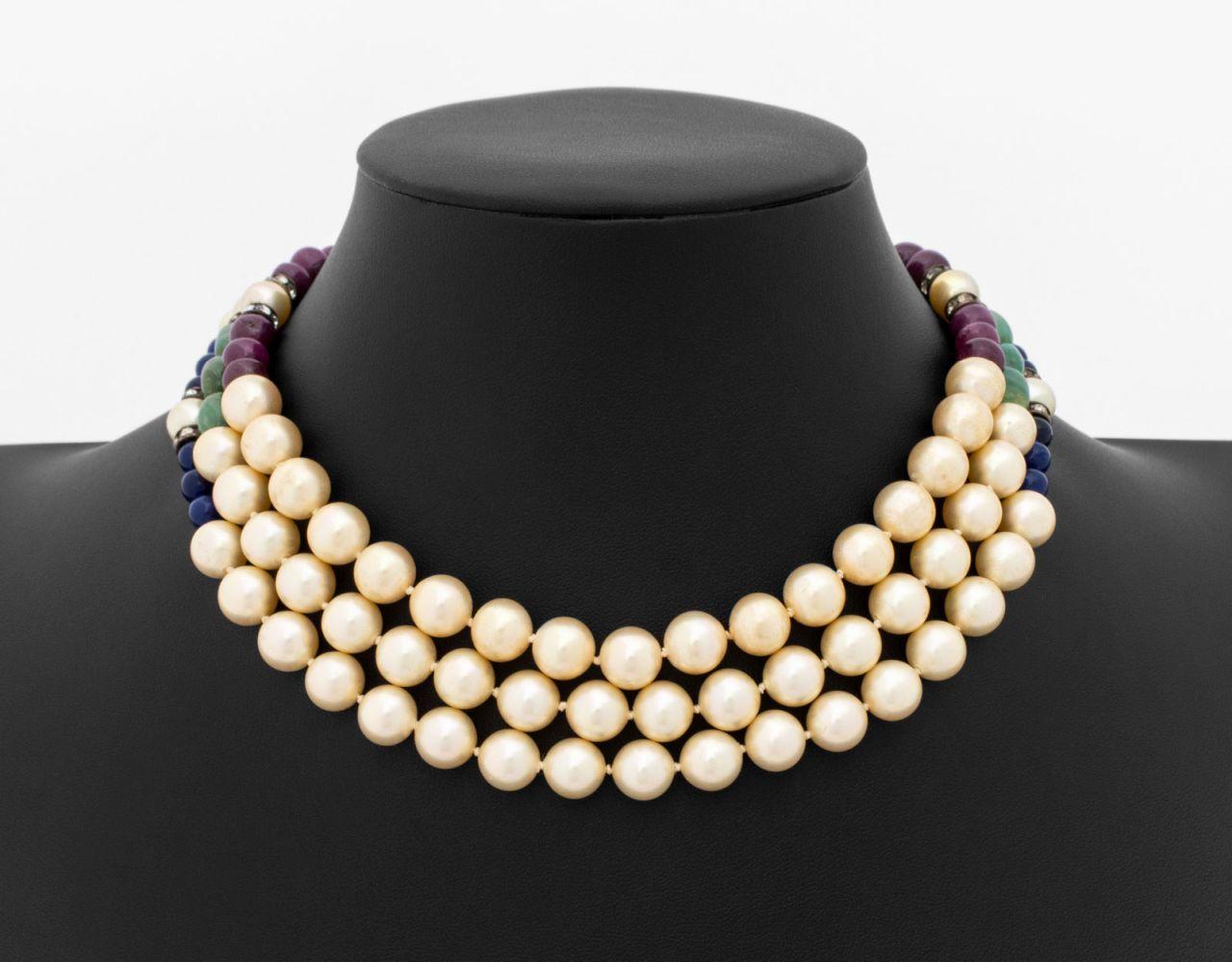 Collana di perle Seaman Schepps in oro 14K in vendita 8