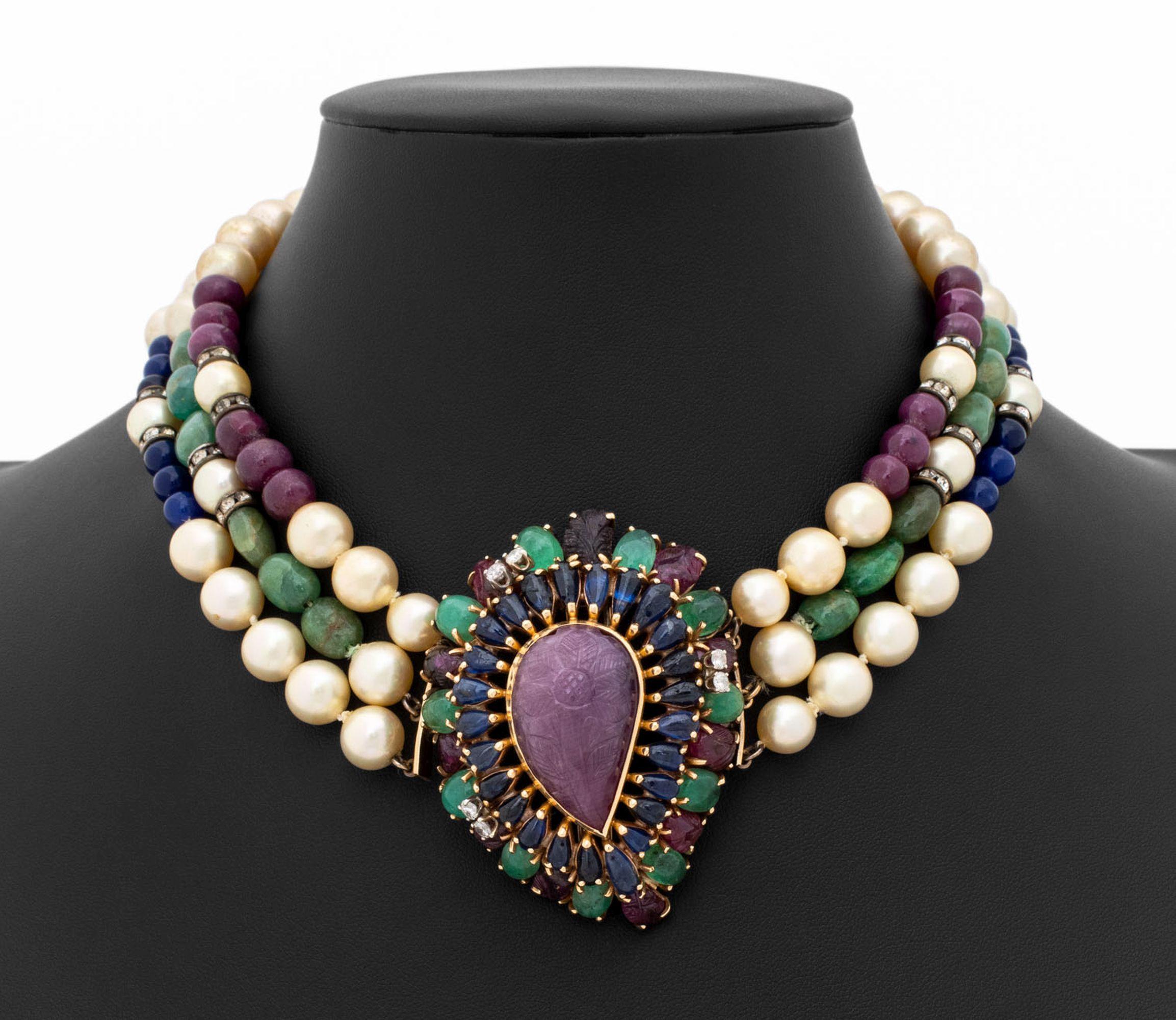 Collana di perle Seaman Schepps in oro 14K in vendita 9