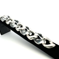 Seaman Schepps 18 Karat White Gold Crystal Link Bracelet