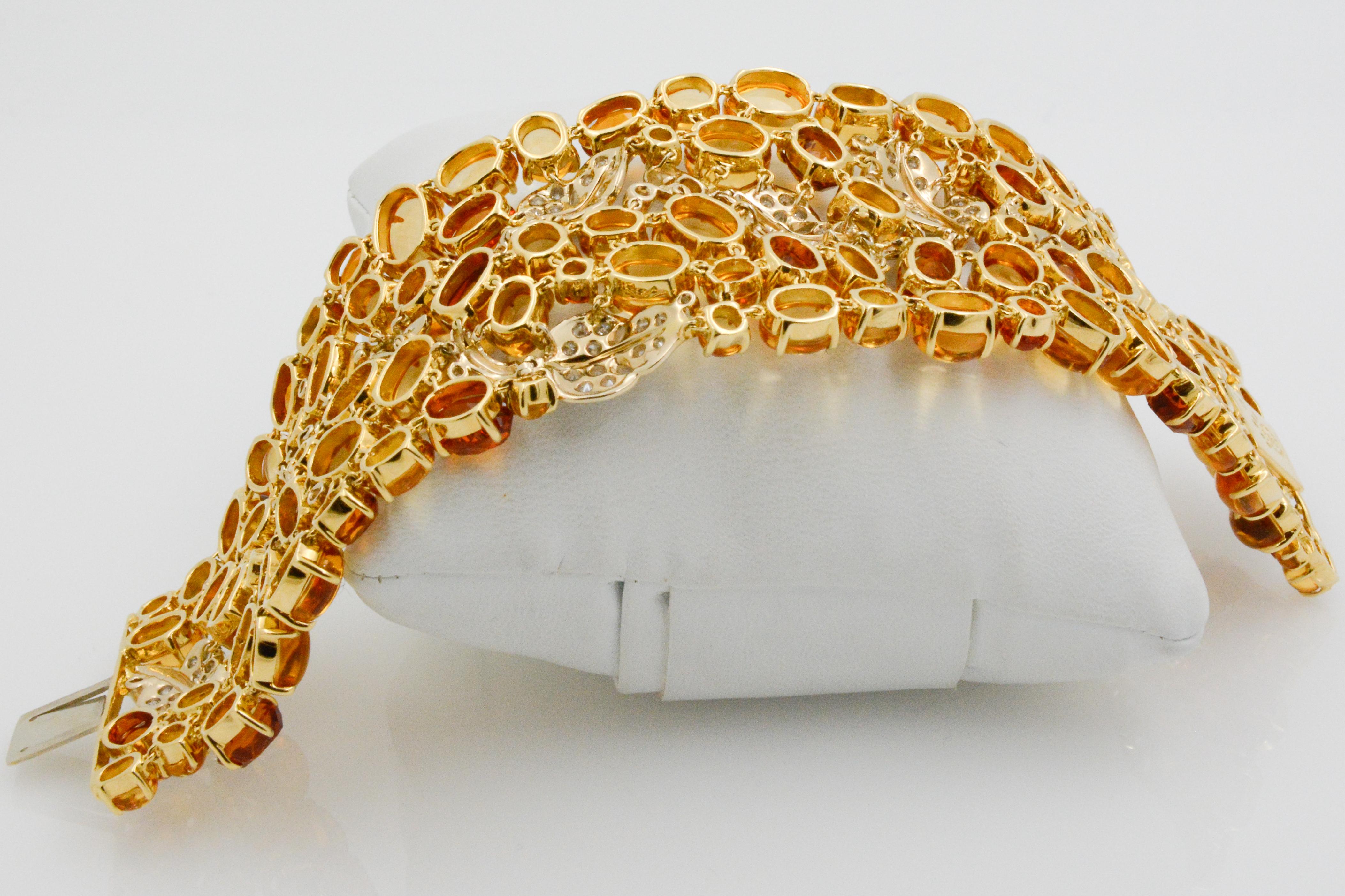 Seemann Schepps Armband aus 18 Karat Gelb- und Weißgold mit Citrin und Diamanten 1