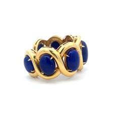 Seaman Schepps 18 Karat Gelbgold Lapislazuli-Armreif