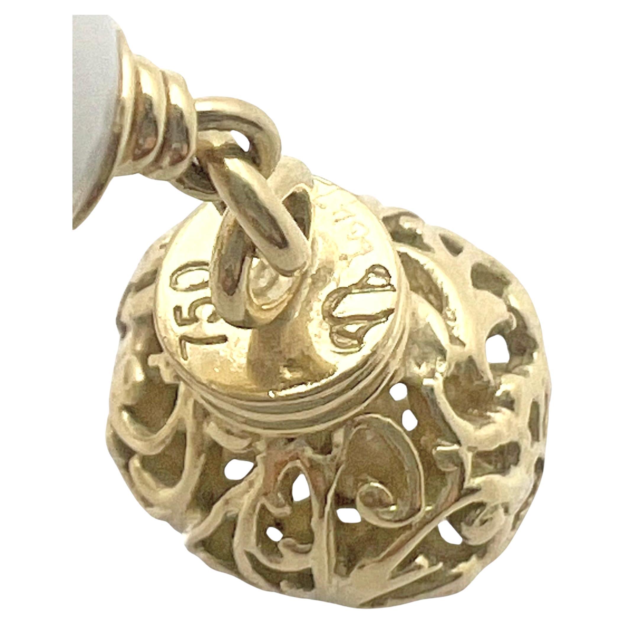 Women's Seaman Schepps 18k Gold Pearl Citrine Amber Baroque Necklace For Sale