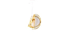 Seaman Schepps 18K Yellow Gold Clip On Earrings with 21.0x27.0mm Blue Chalcedony