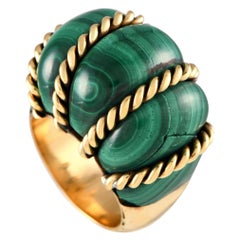 Seaman Schepps 18K Yellow Gold Malachite Cocktail Ring