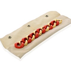 Bracciale Seaman Schepps in oro giallo 18 carati, corallo arancione e oro