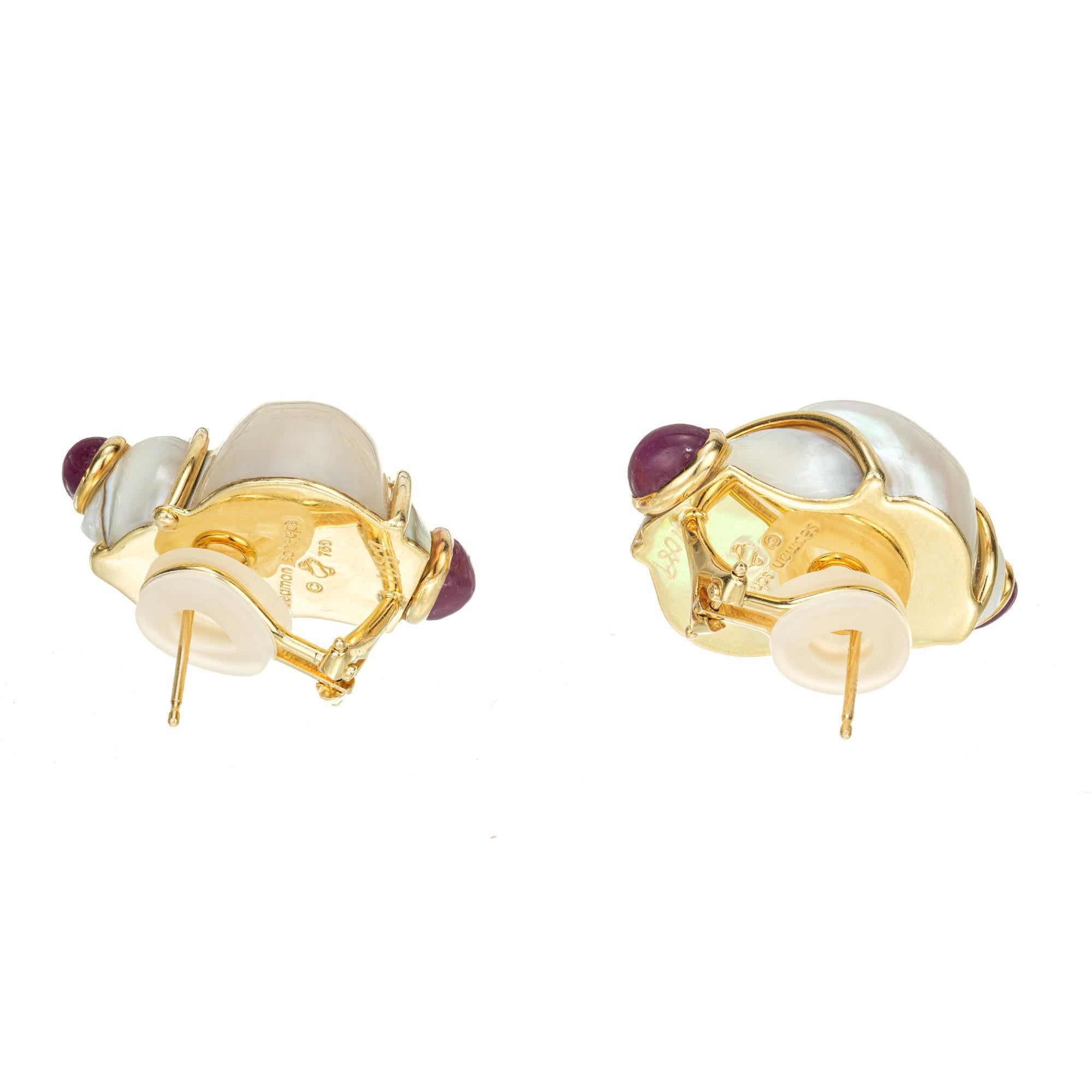 seaman schepps shell earrings