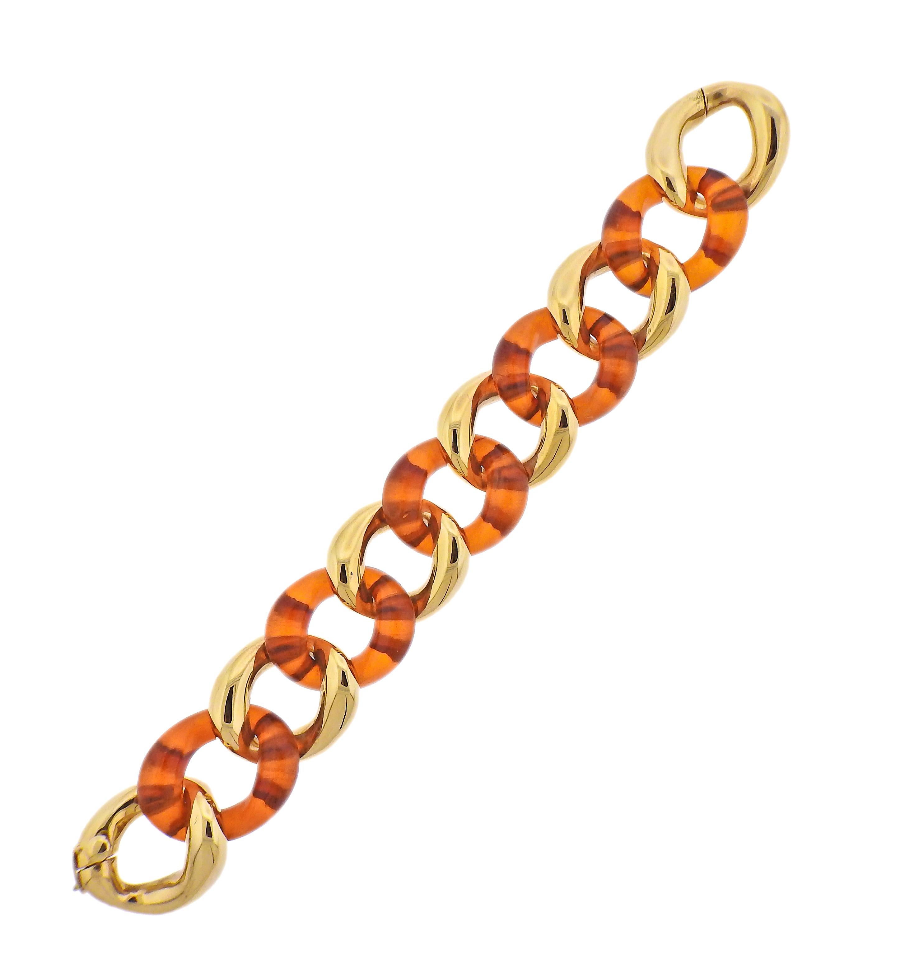 amber gold bracelet