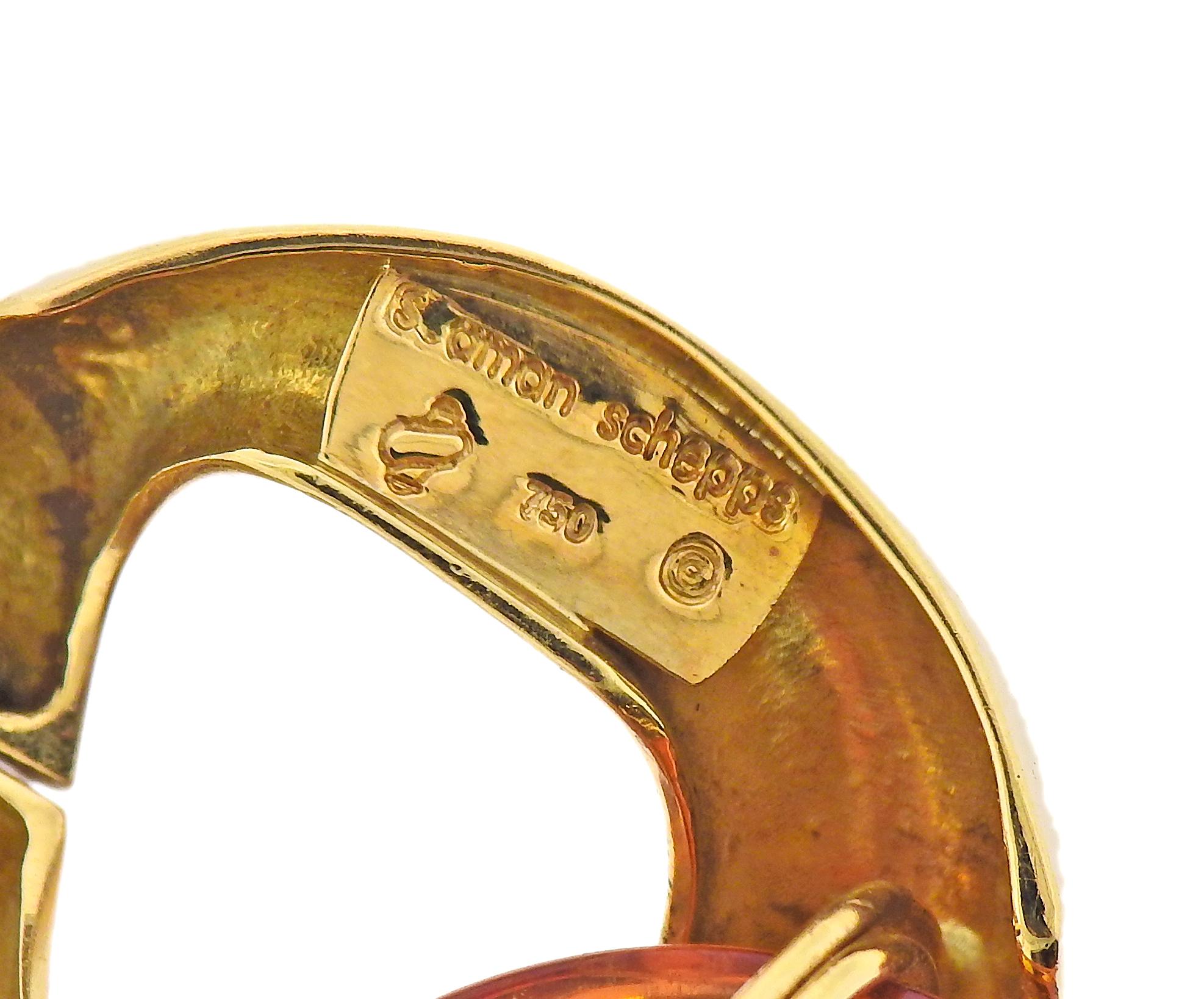 Women's Seaman Schepps Amber Gold Link Bracelet For Sale