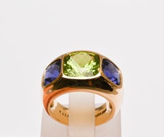 Seaman Schepps  Amethyst and Peridot Ring