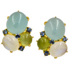 Sapphire Clip-on Earrings