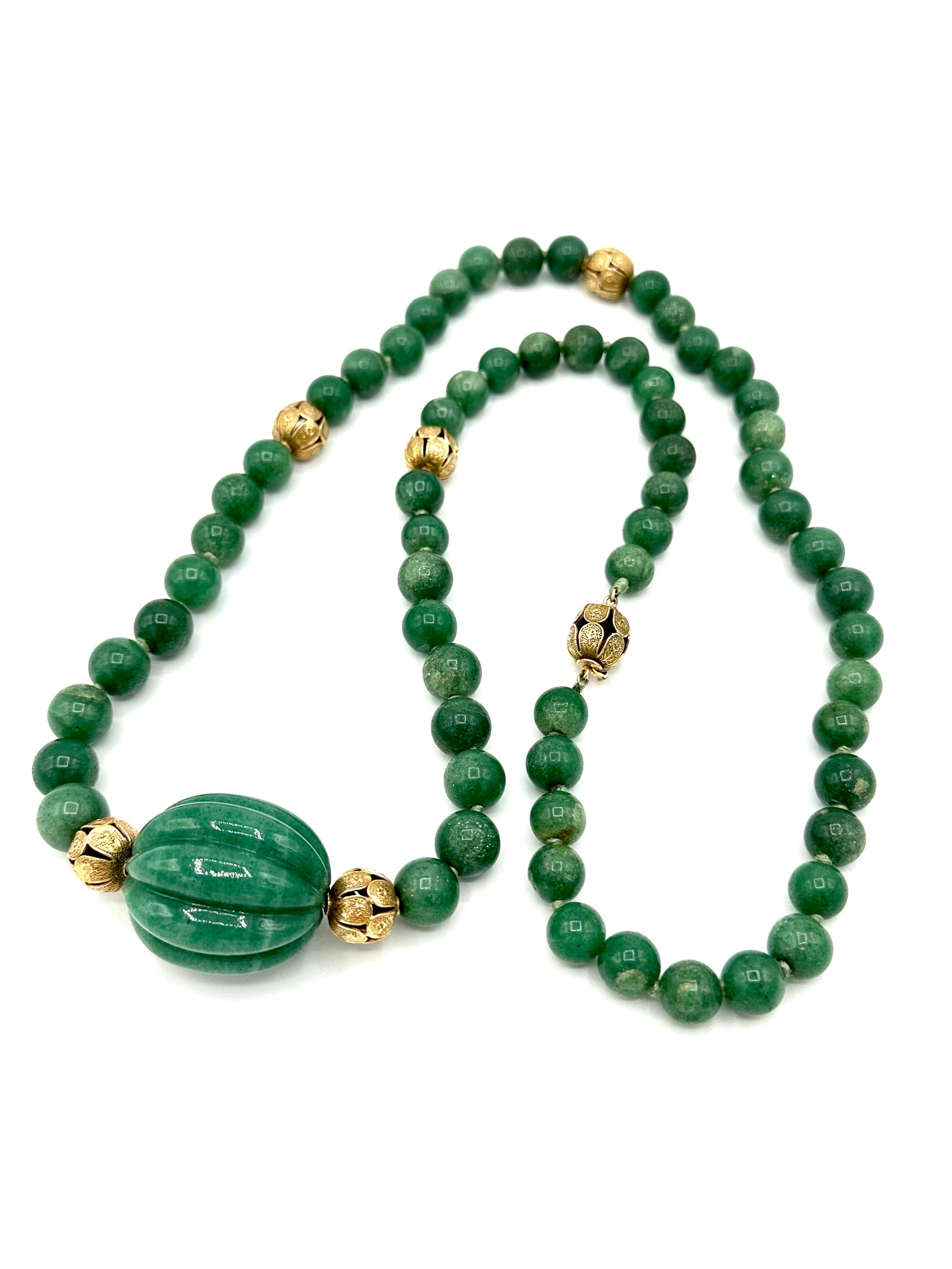 Seaman Schepps Halskette aus Aventurin mit Perlen und Gelbgold Rondelle 36,50 Zoll  im Angebot 4
