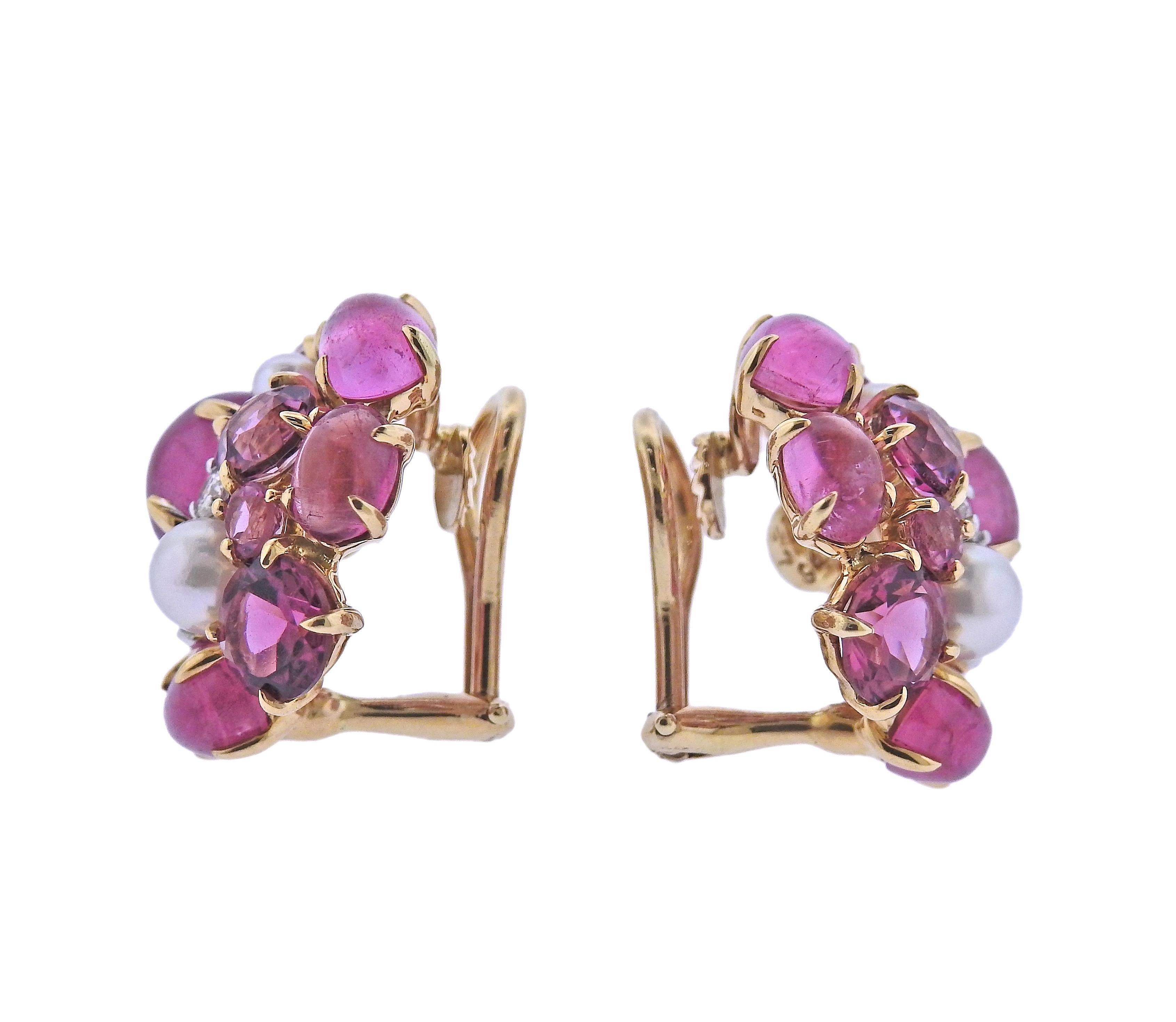 pink tourmaline earrings