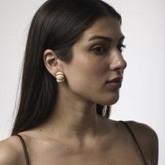 Seaman Schepps coral 18k yellow gold shrimp earrings