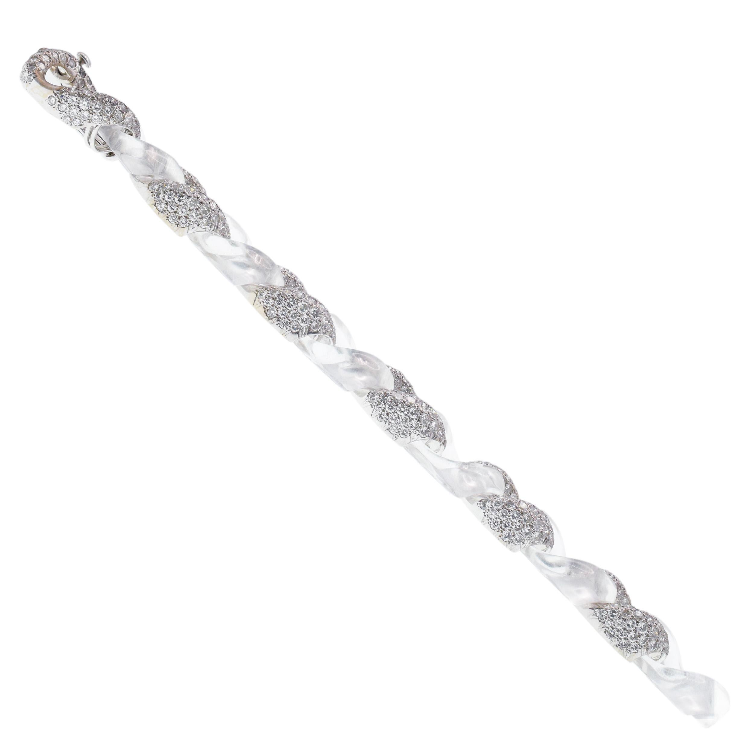 Seaman Schepps Bracelet en diamant et cristal de roche en vente 4