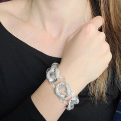 Seaman Schepps Bracelet en diamant et cristal de roche