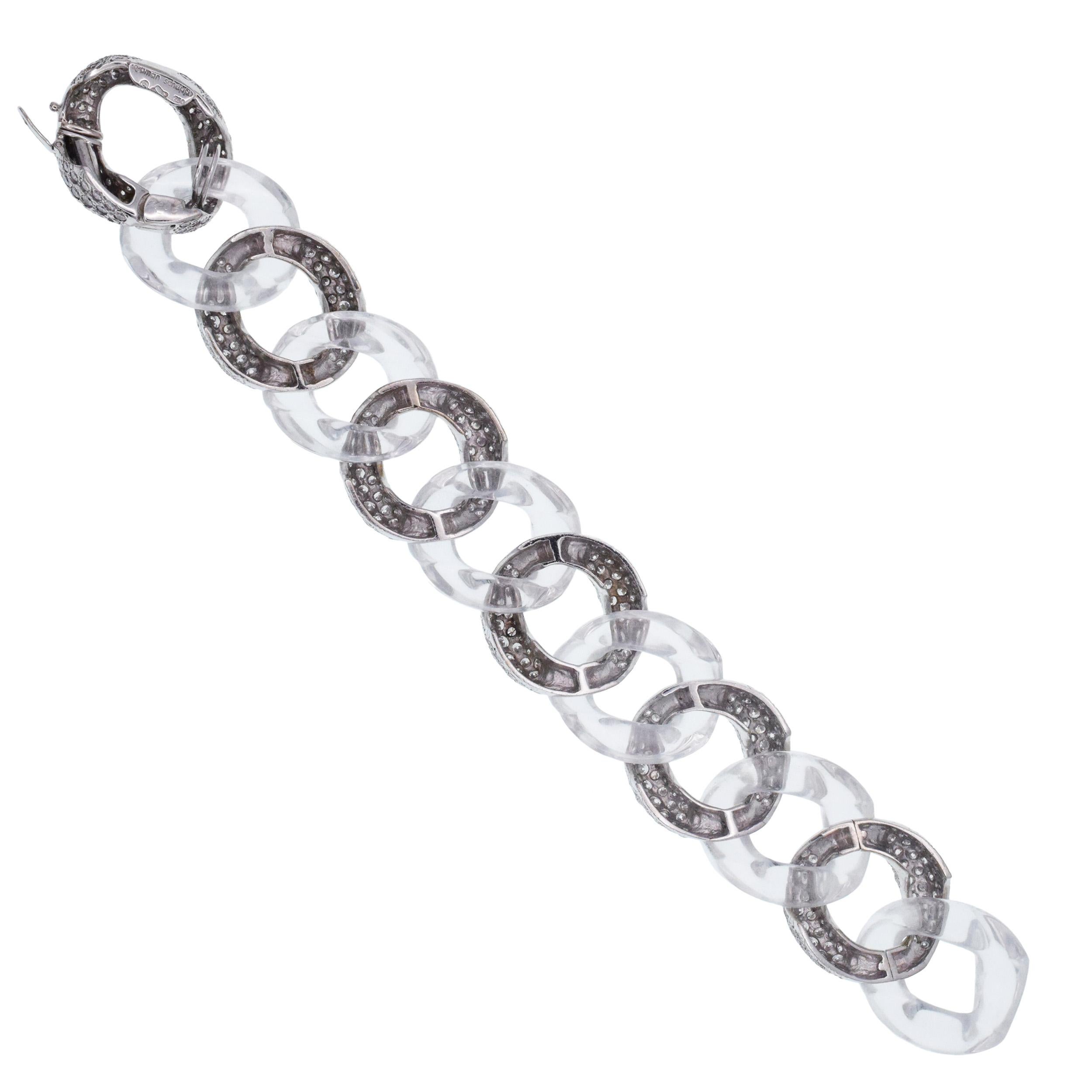 Seaman Schepps Bracelet en diamant et cristal de roche en vente 1
