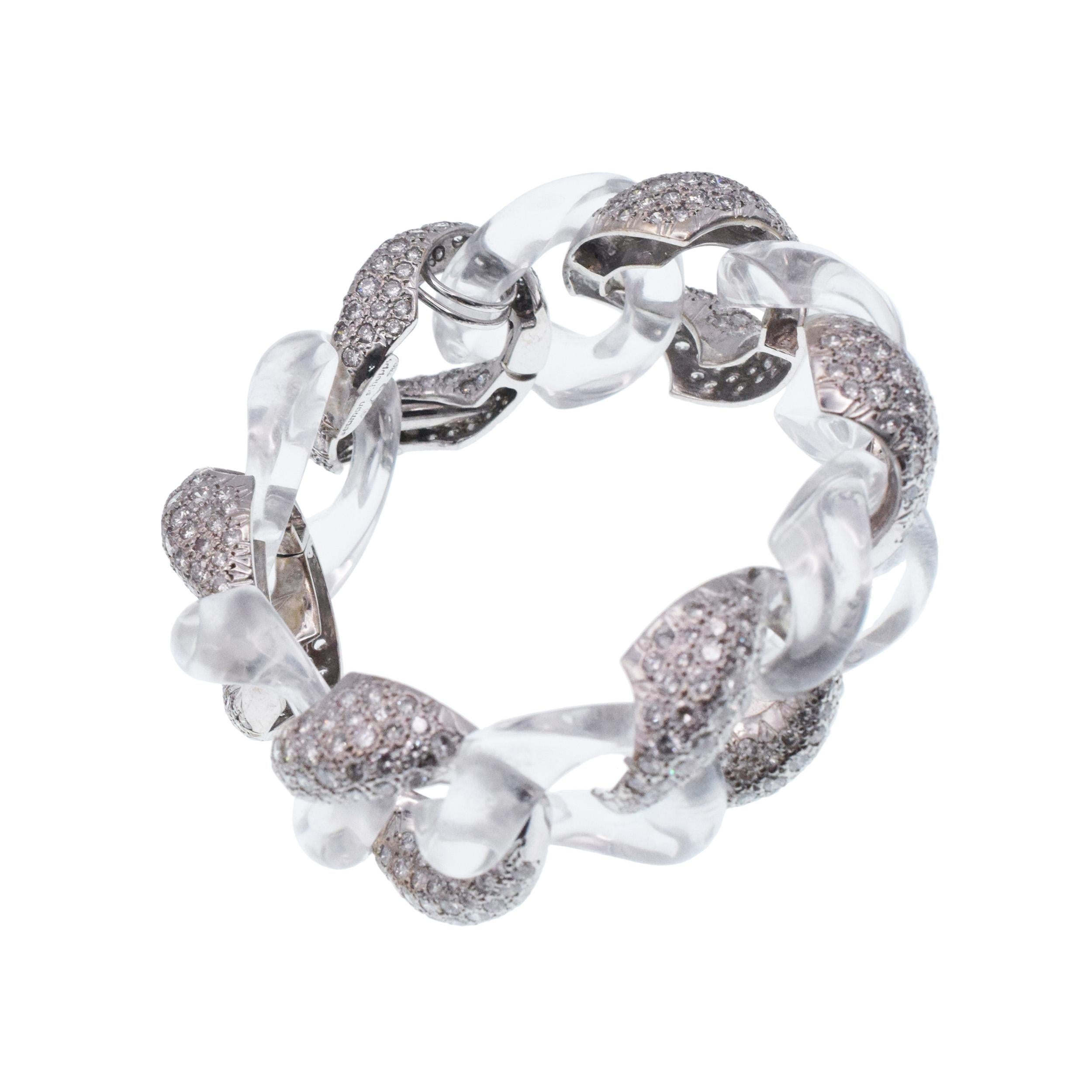 Seaman Schepps Bracelet en diamant et cristal de roche en vente 2