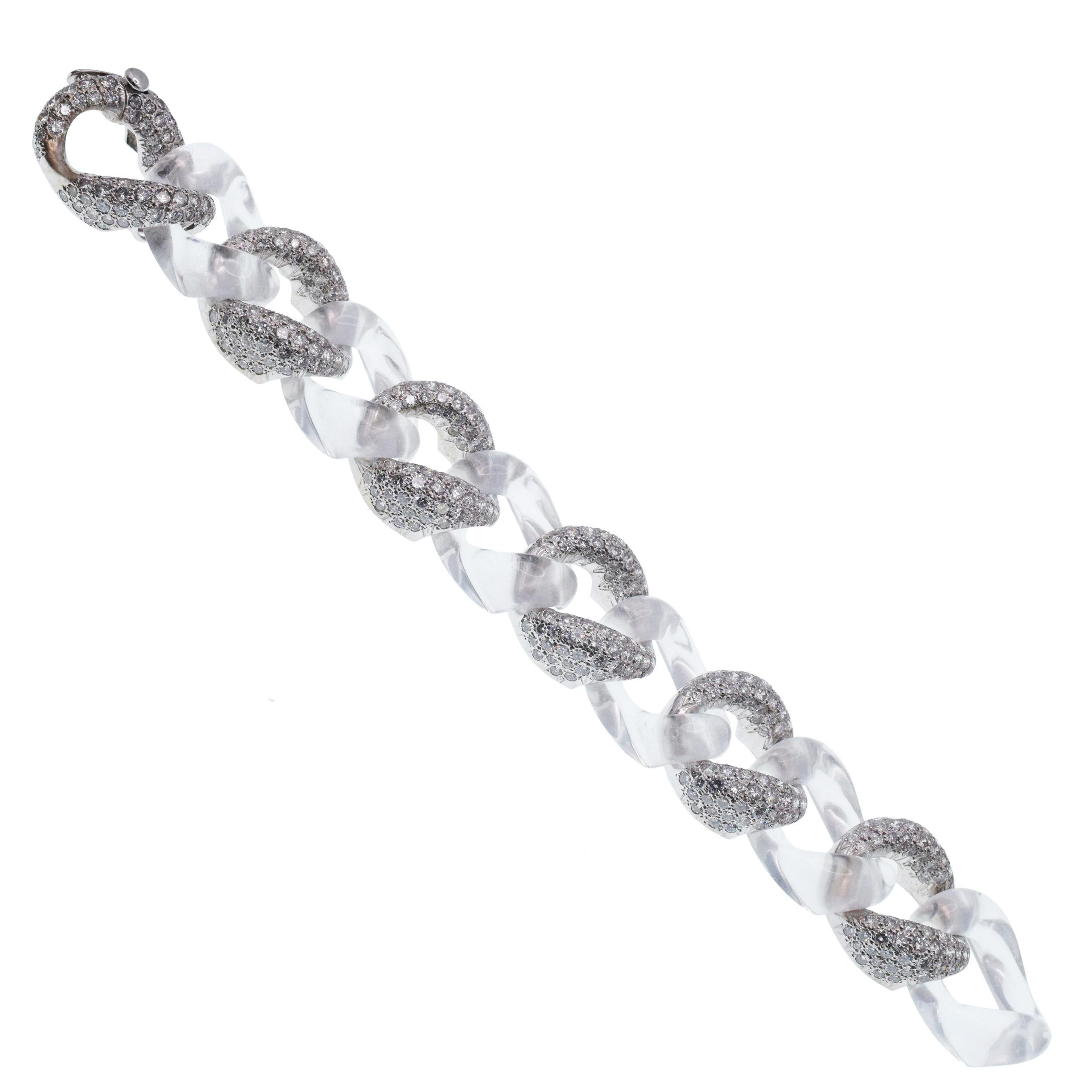Seaman Schepps Bracelet en diamant et cristal de roche en vente 3