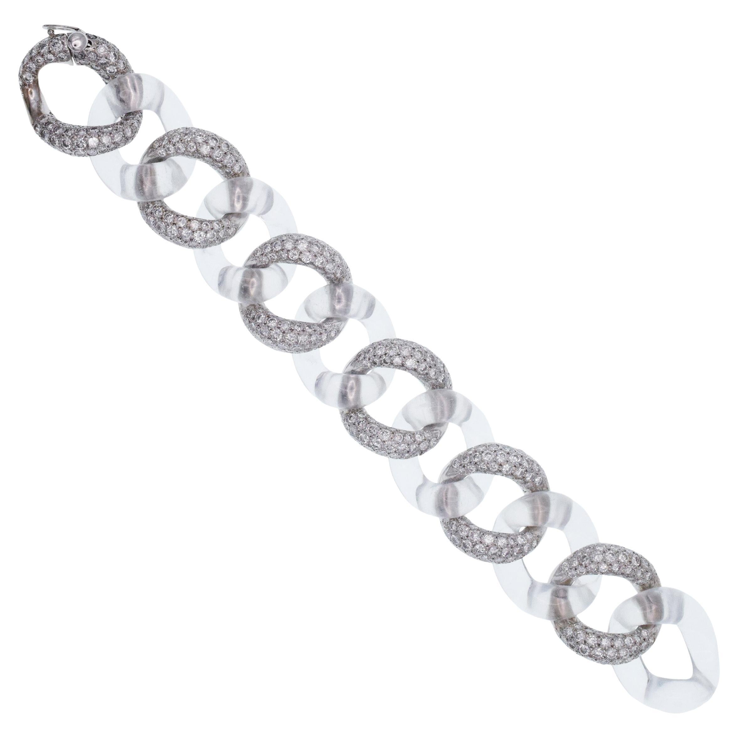 Seaman Schepps Bracelet en diamant et cristal de roche