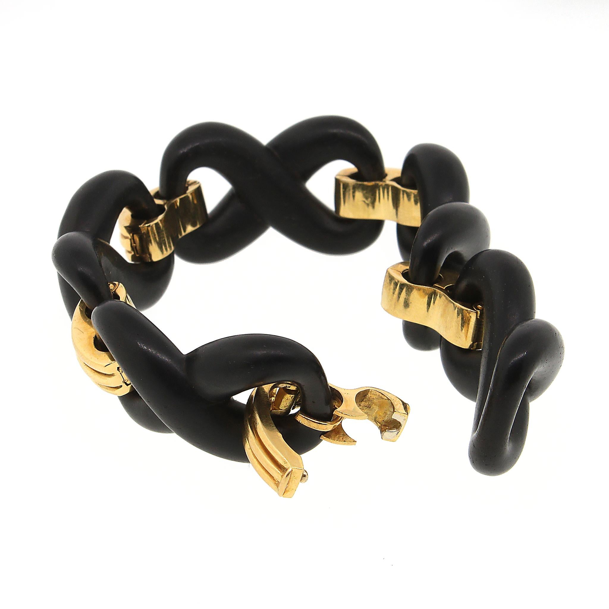Seaman Schepps Ebenholz & Gold-Armband 1