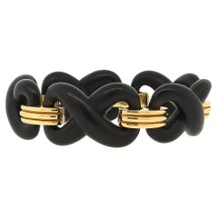 Seaman Schepps Ebony & Gold Bracelet