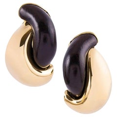 Seaman Schepps Ebony "Large Half Link" Earrings