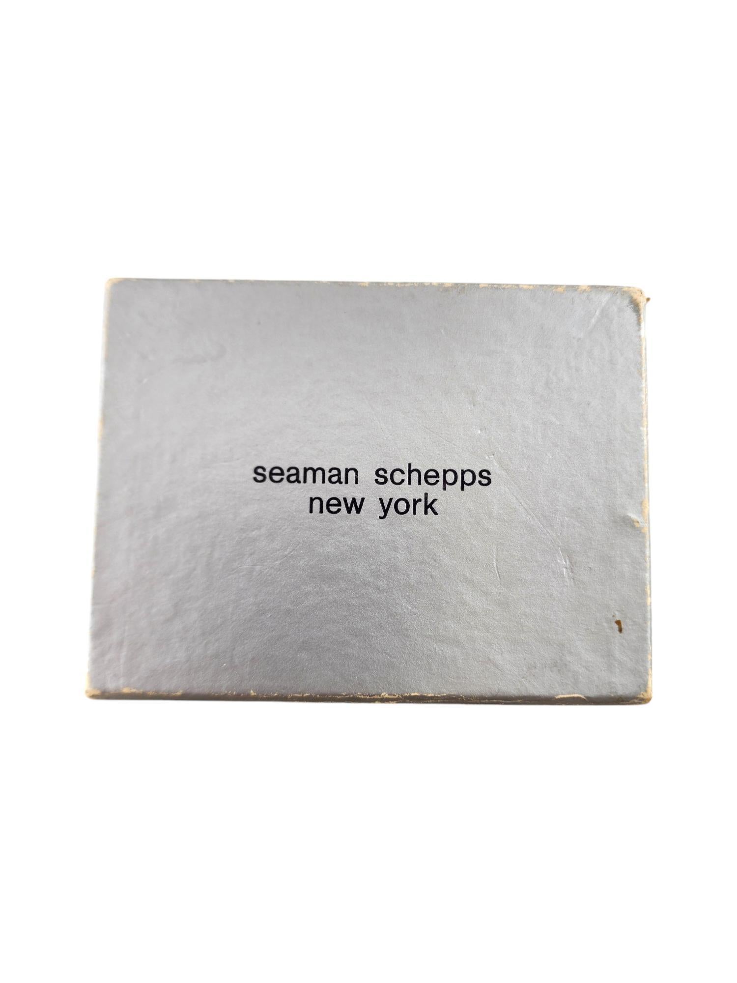 Seaman Schepps Emerald and Sapphire Turbo Shell Clip On Earrings #21165 3