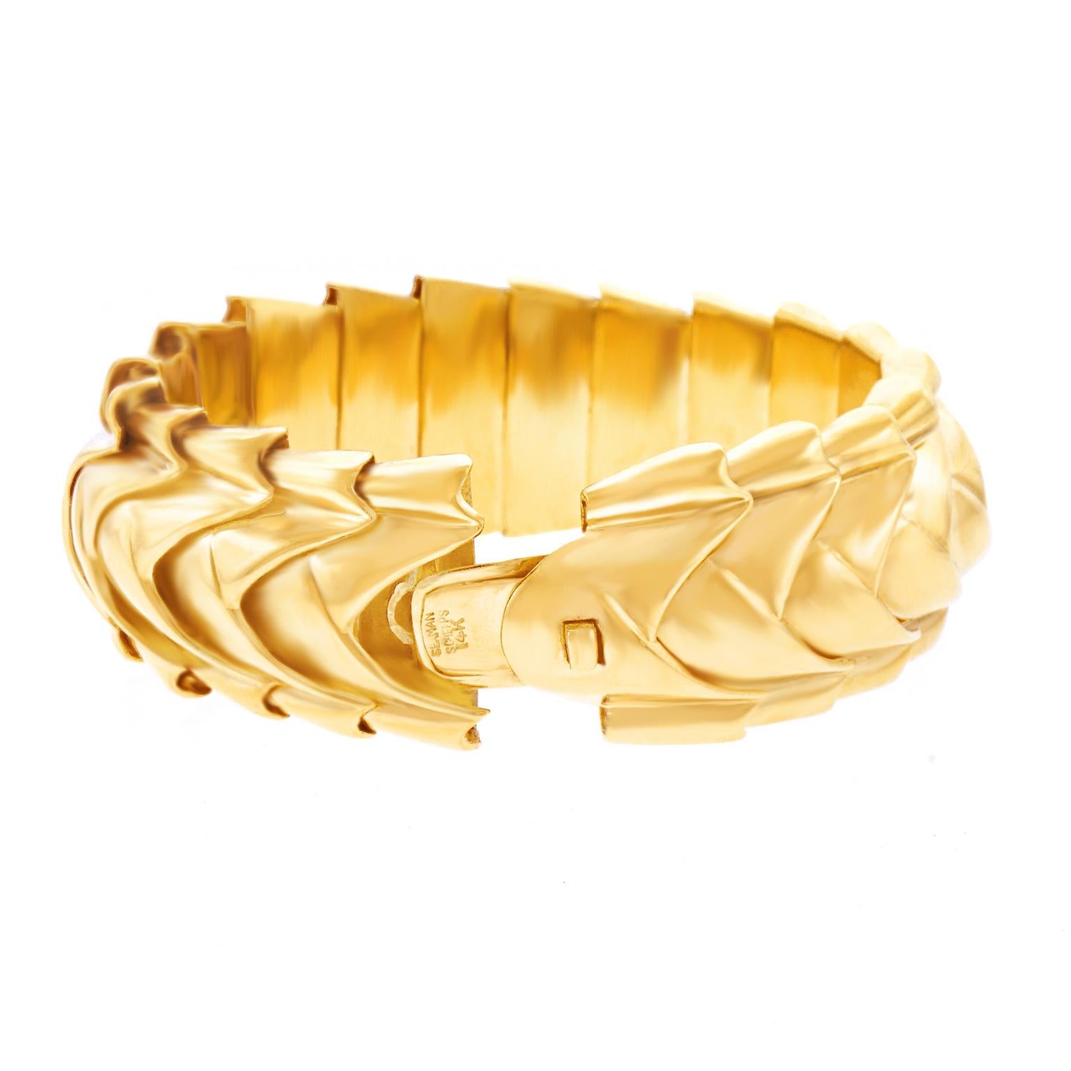 Seaman Schepps Fabulous 1950s Gold Bracelet 3