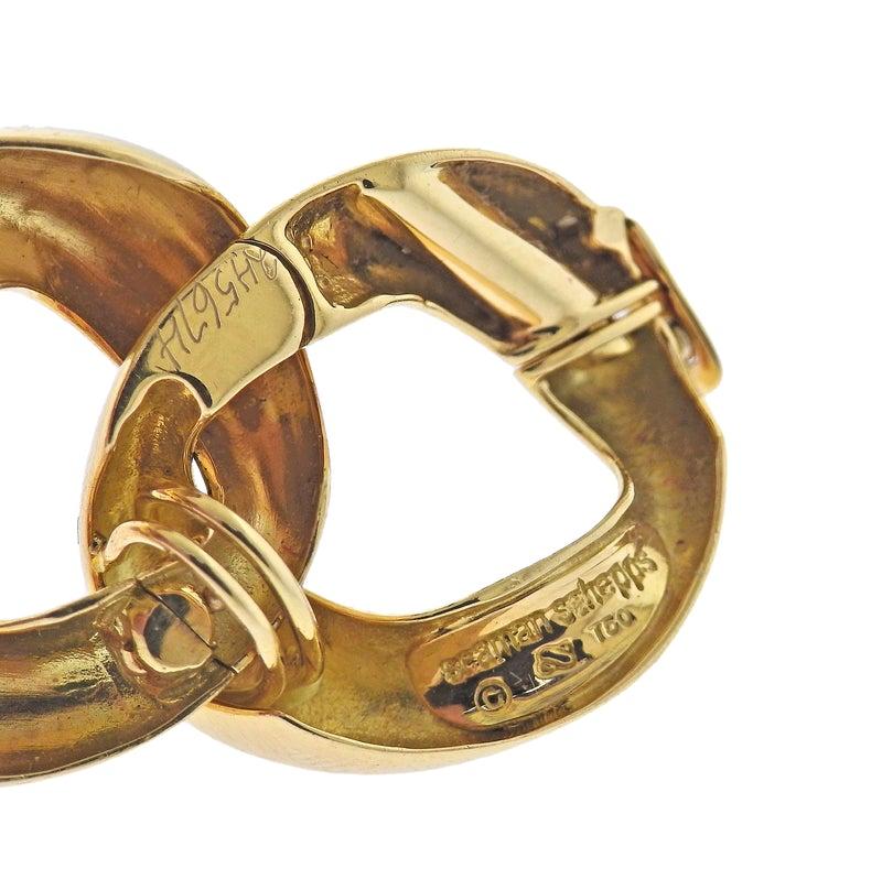 Seaman Schepps Gold Curb Link Bracelet In New Condition In Lambertville, NJ