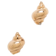 Seaman Schepps Gold Shell Ohr Clips