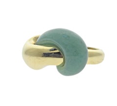 Seaman Schepps Half Link Gold Aventurine Ring