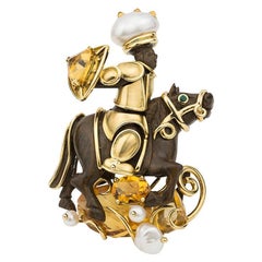 Seaman Schepps Knight Brooch