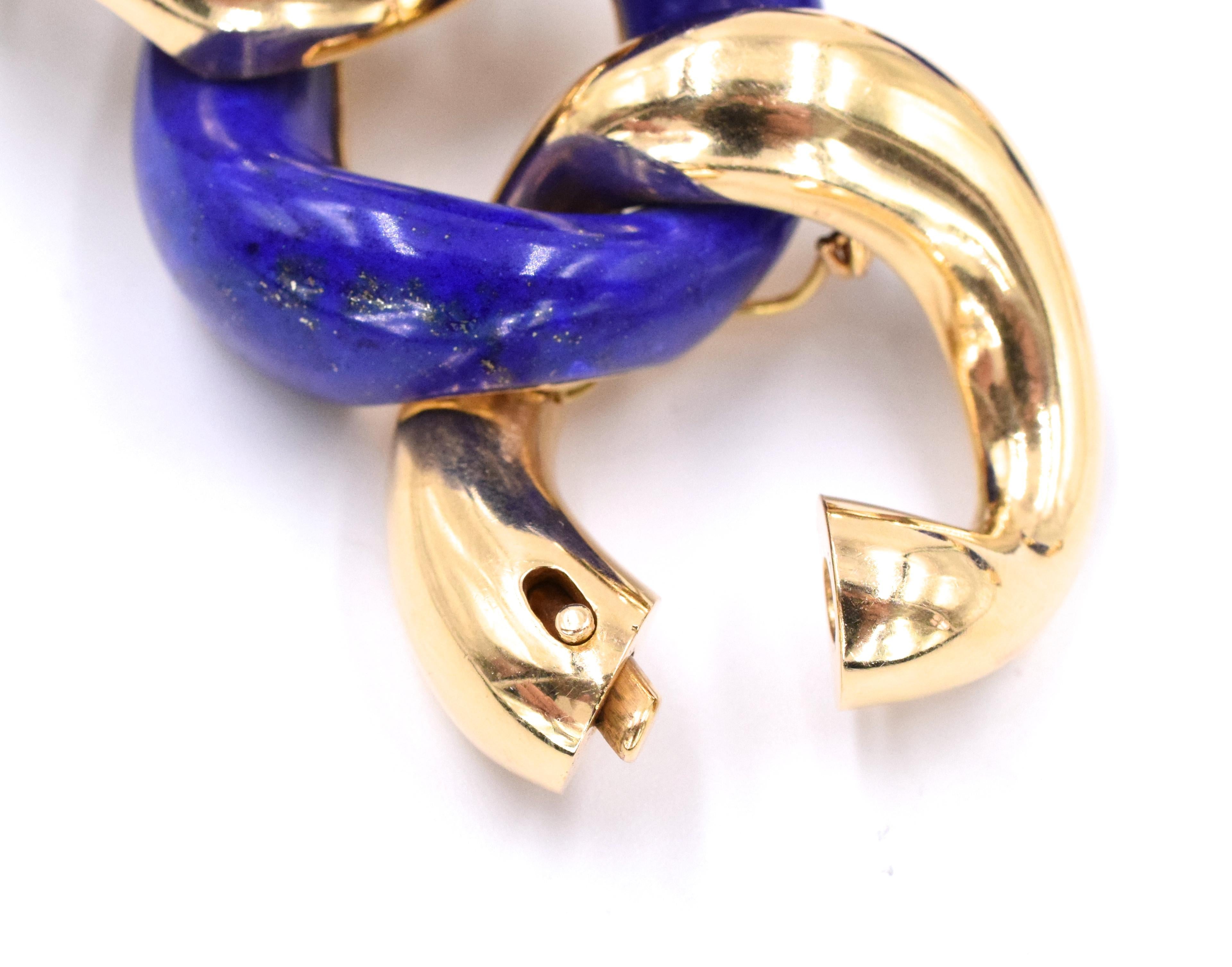 Women's Seaman Schepps Lapis Lazuli and Gold Bracelet