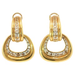 Seaman Schepps Madison Orecchini di Topazio Bianco con Fibbia Staccabile in 18K YG