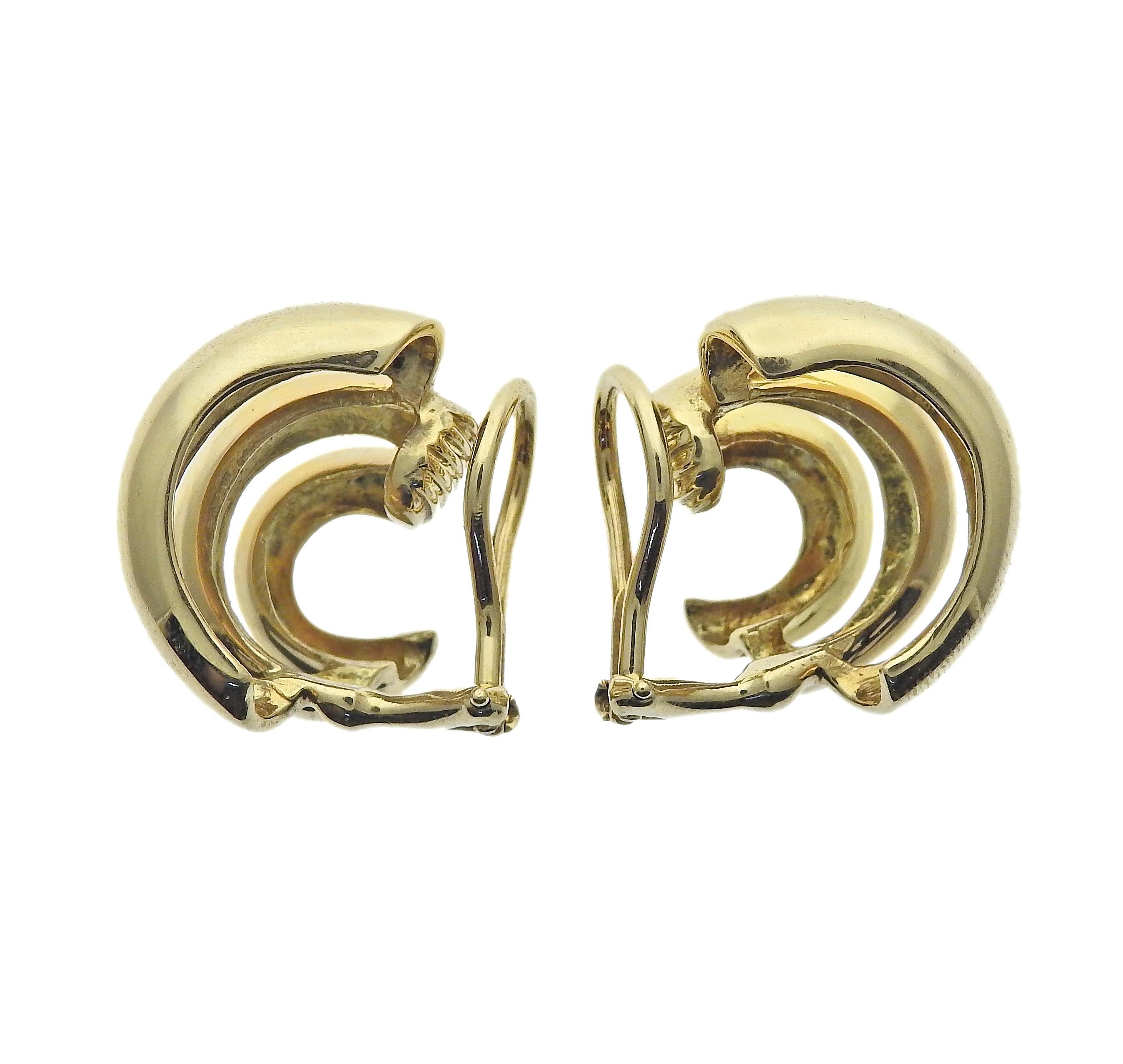 Seemann Schepps Maustrap-Ohrringe aus Gold im Zustand „Hervorragend“ in Lambertville, NJ