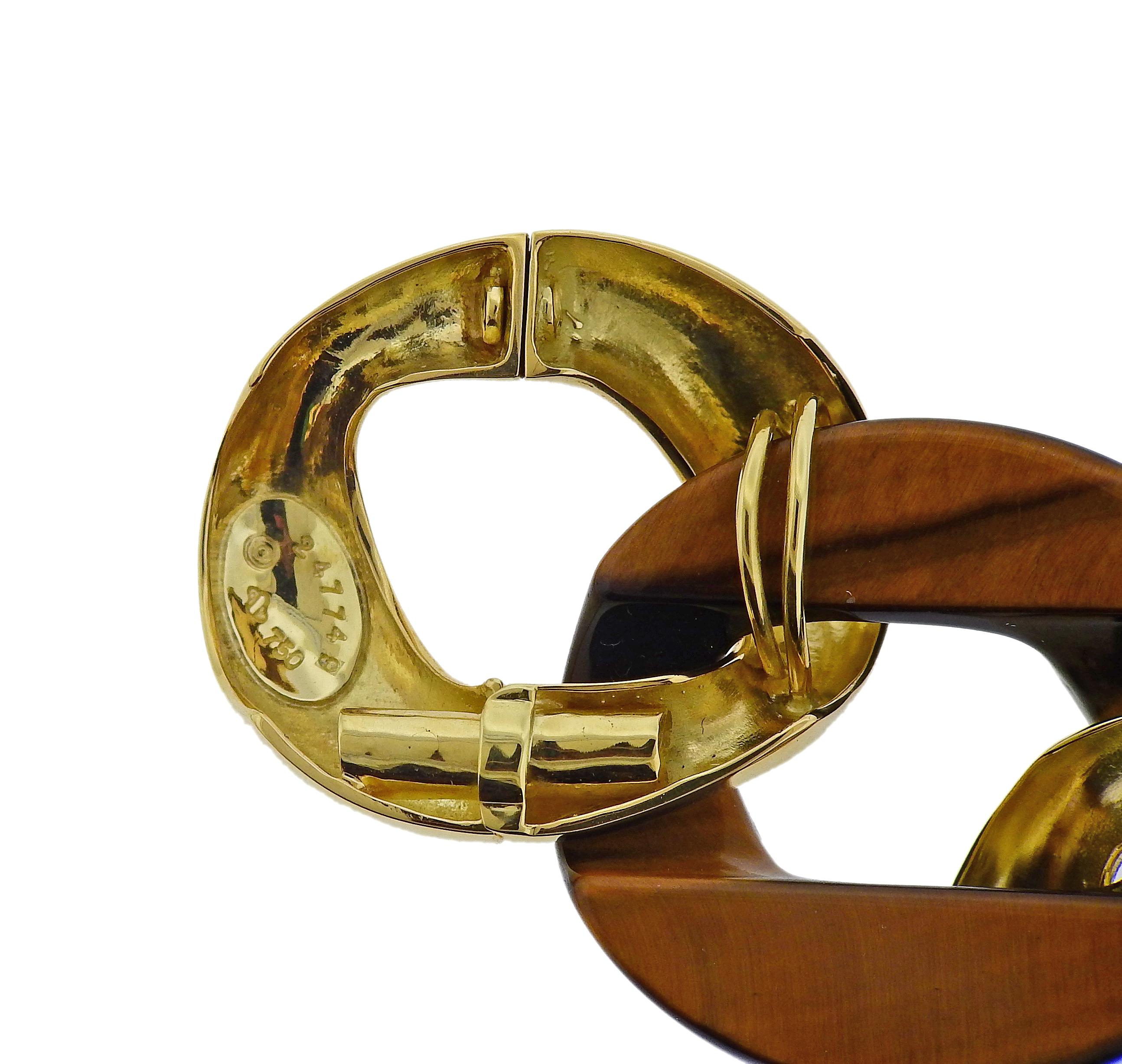 Seaman Schepps Multi-Color Gemstone Gold Link Necklace 1