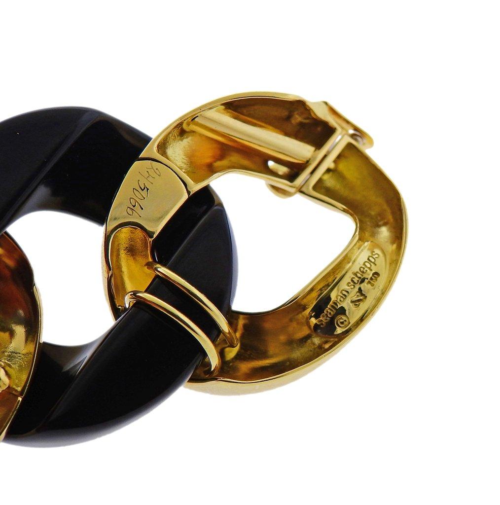Seaman Schepps Multi Gemstone Gold Link Bracelet 2