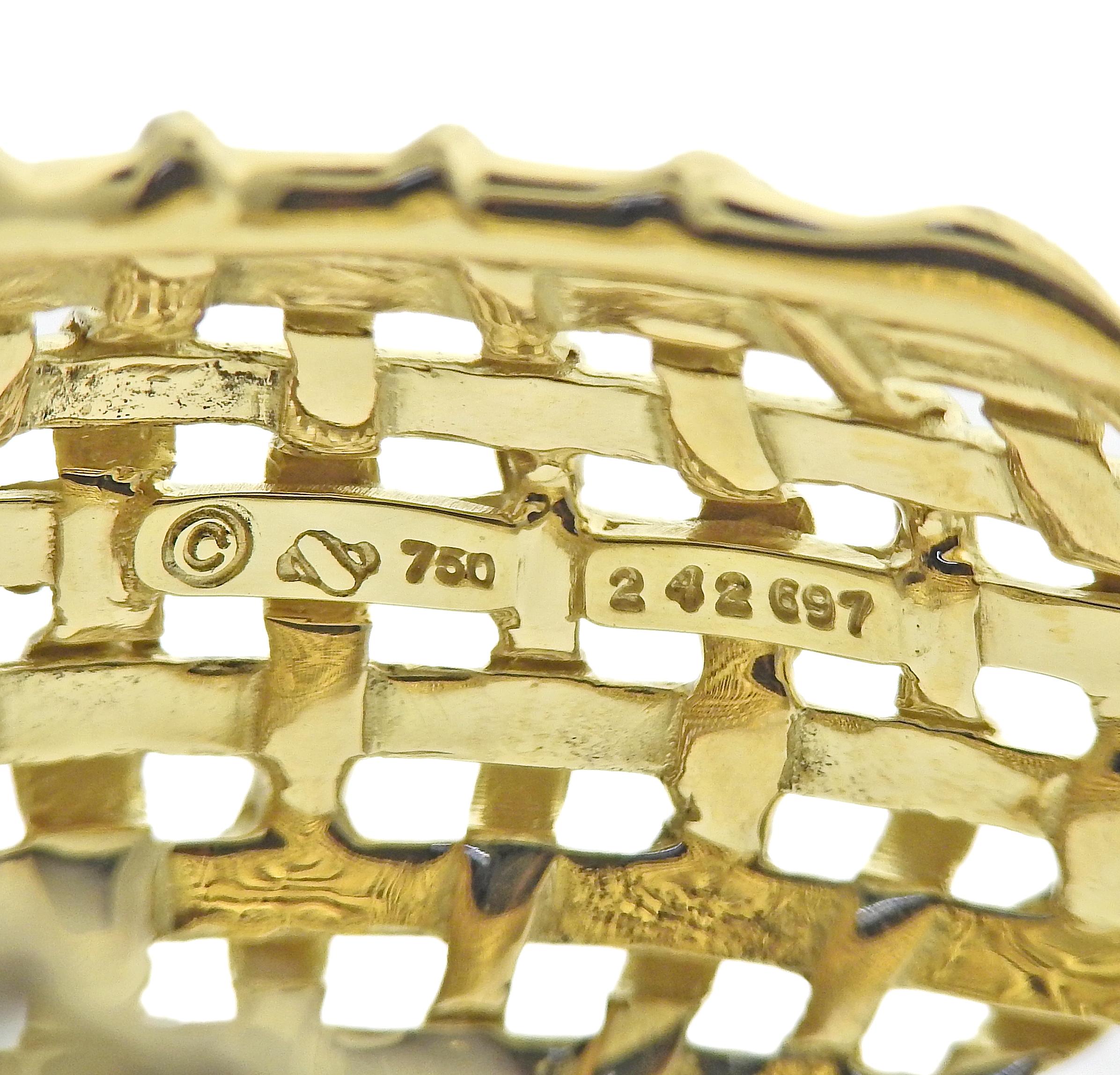 Seaman Schepps Nantucket Lightship Gold Cuff Bracelet For Sale 1