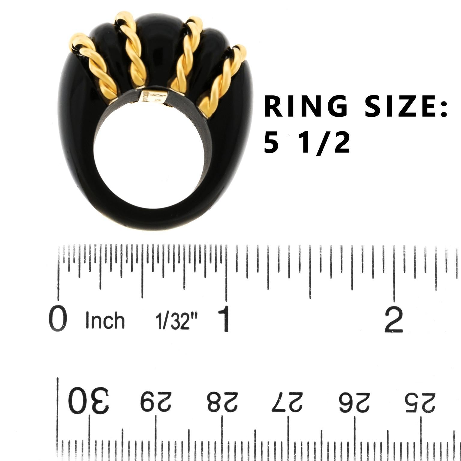 Seaman Schepps Onyx and Gold Ring 2