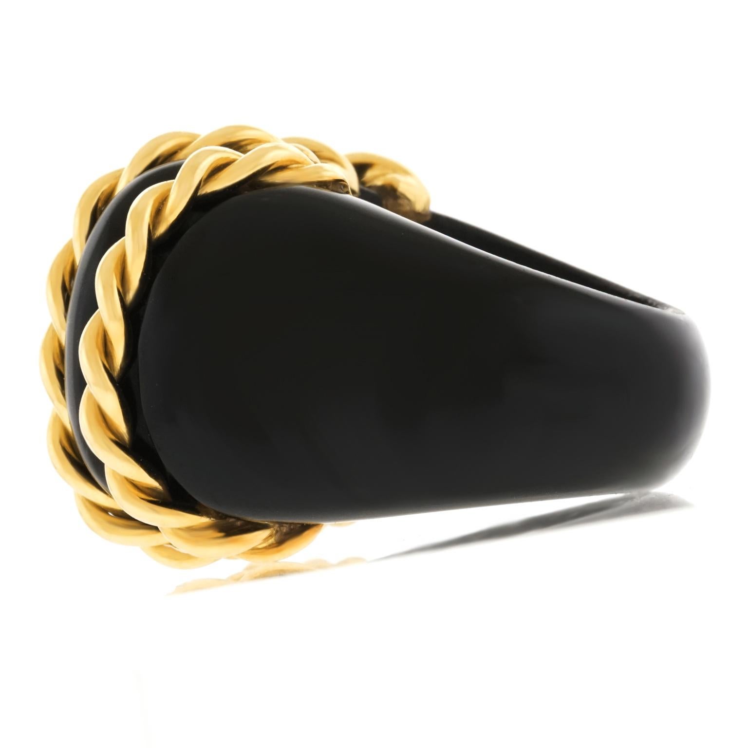 Seaman Schepps Onyx and Gold Ring 3