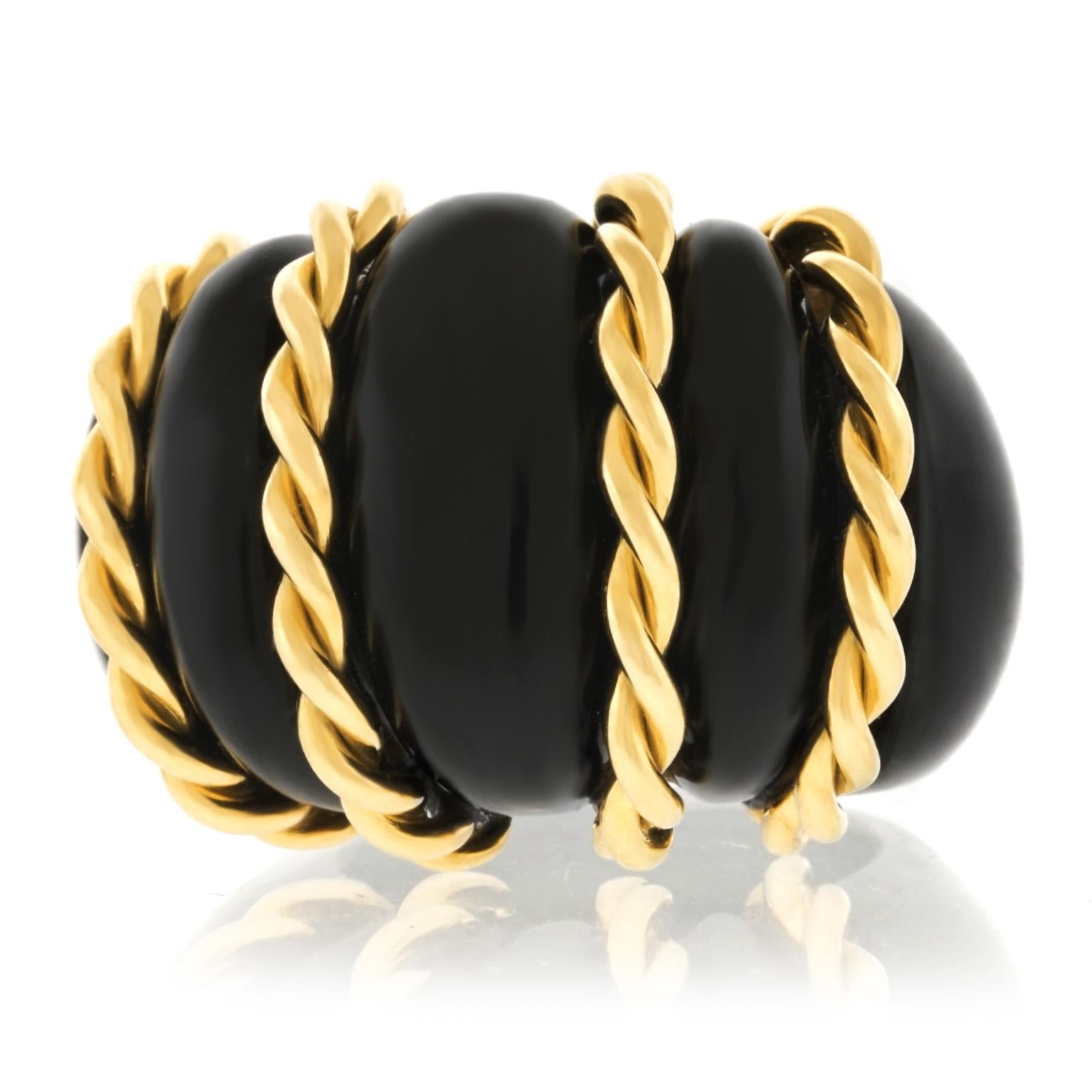 Seaman Schepps Onyx and Gold Ring 4