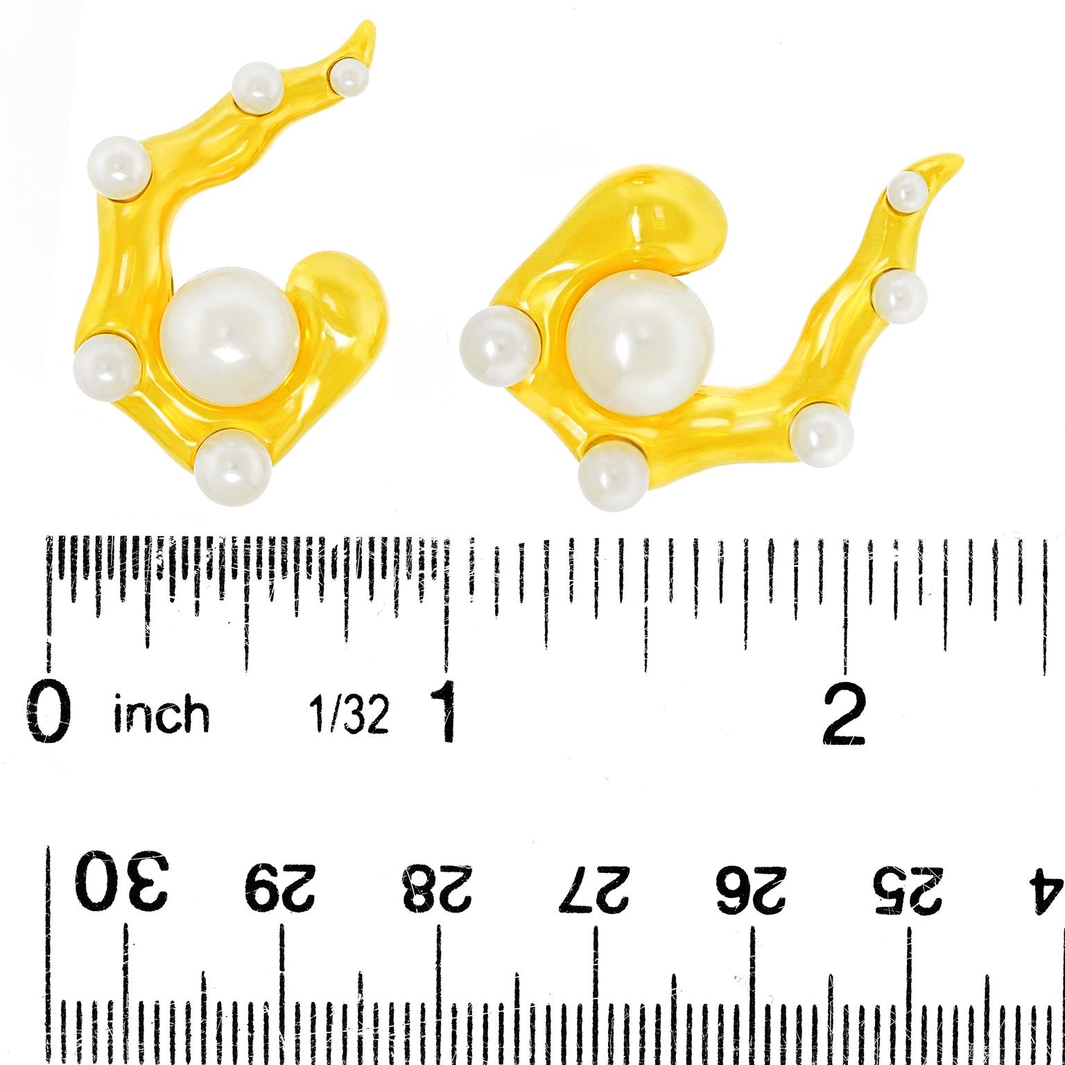 Seaman Schepps Pearl Earrings For Sale 1