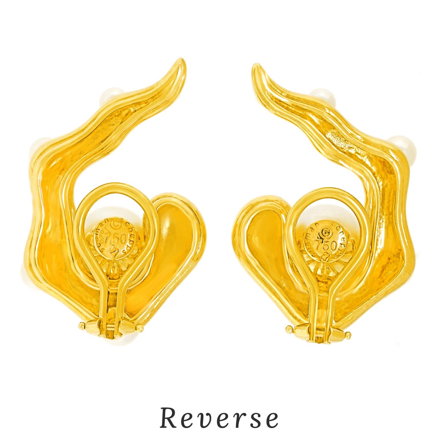 Seaman Schepps Pearl Earrings For Sale 4
