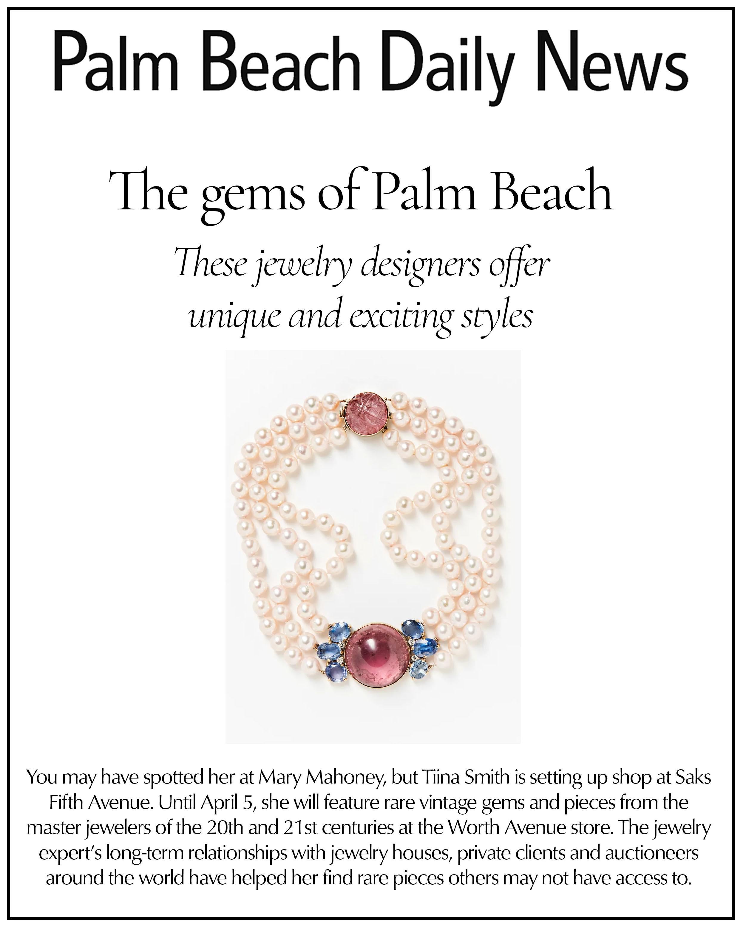 Retro Seaman Schepps Pink Tourmaline, Sapphire, Cultured Pearl and Diamond Necklace For Sale