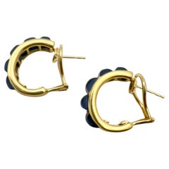 Seaman Schepps Portofino Sapphire Gold Hoop Earrings