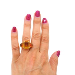 Seaman Schepps Ring 18k Gold Citrine