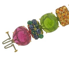 Seaman Schepps Rio Diamond Gem Set Gold Bracelet