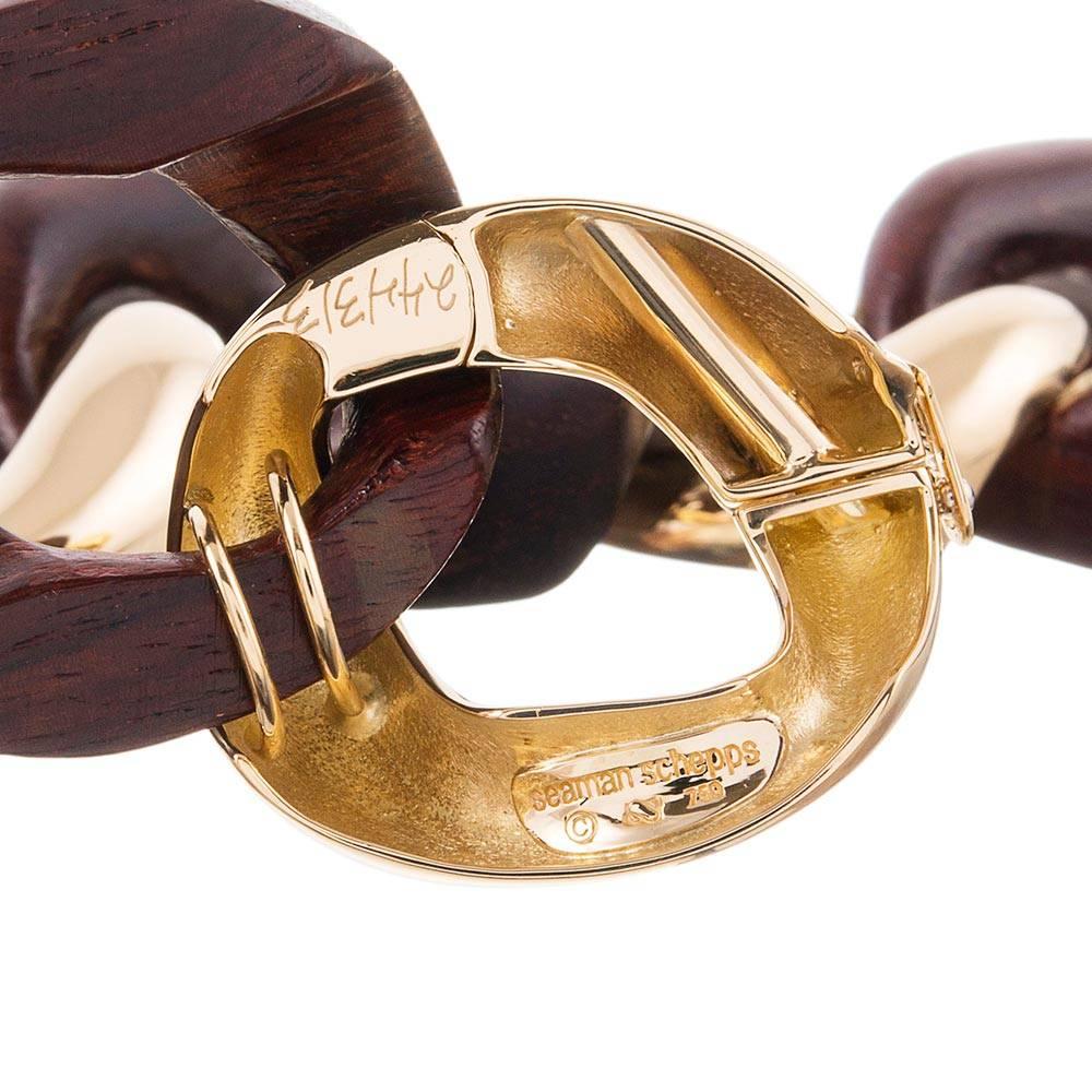 Seaman Schepps Rock Rosewood “Large Link” Bracelet In New Condition In Carmel-by-the-Sea, CA